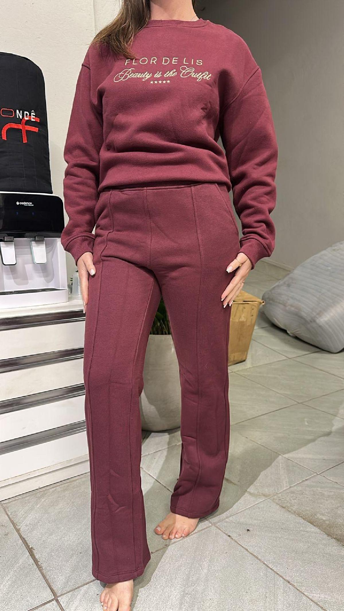 Foto do produto Calça Fem Deliz Vinho Intens Vinho Intenso