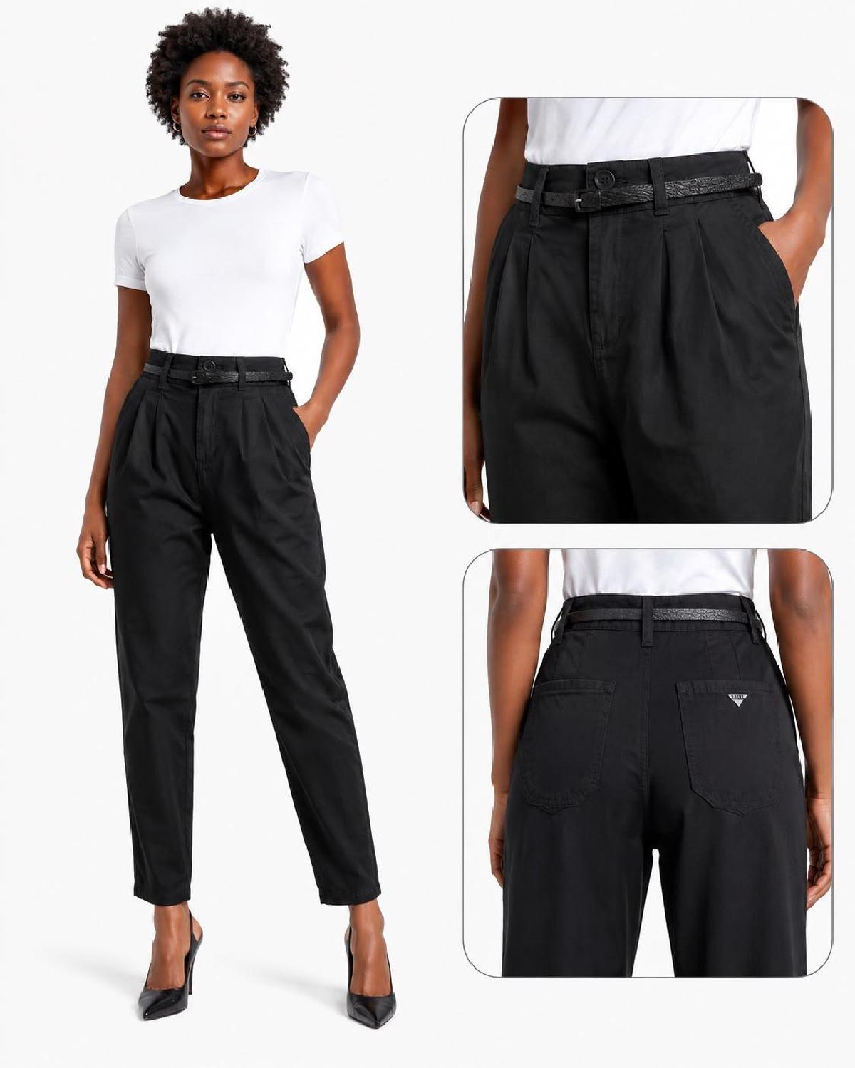 Foto do produto Calça Fem Teezz Carrot Preto