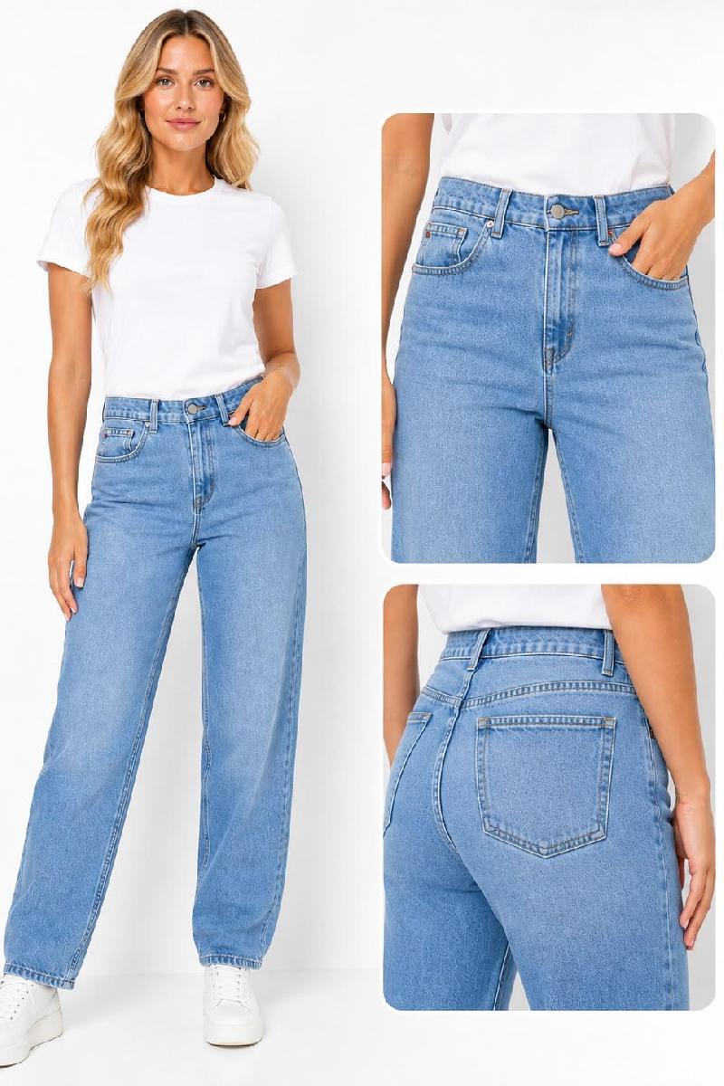 Foto do produto  Calça Fem Teezz Hot Pants Reta Jeans Claro