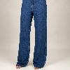 Foto do produto Calça Fem Teezz Hot Pants Wide Leg Jeans Escuro