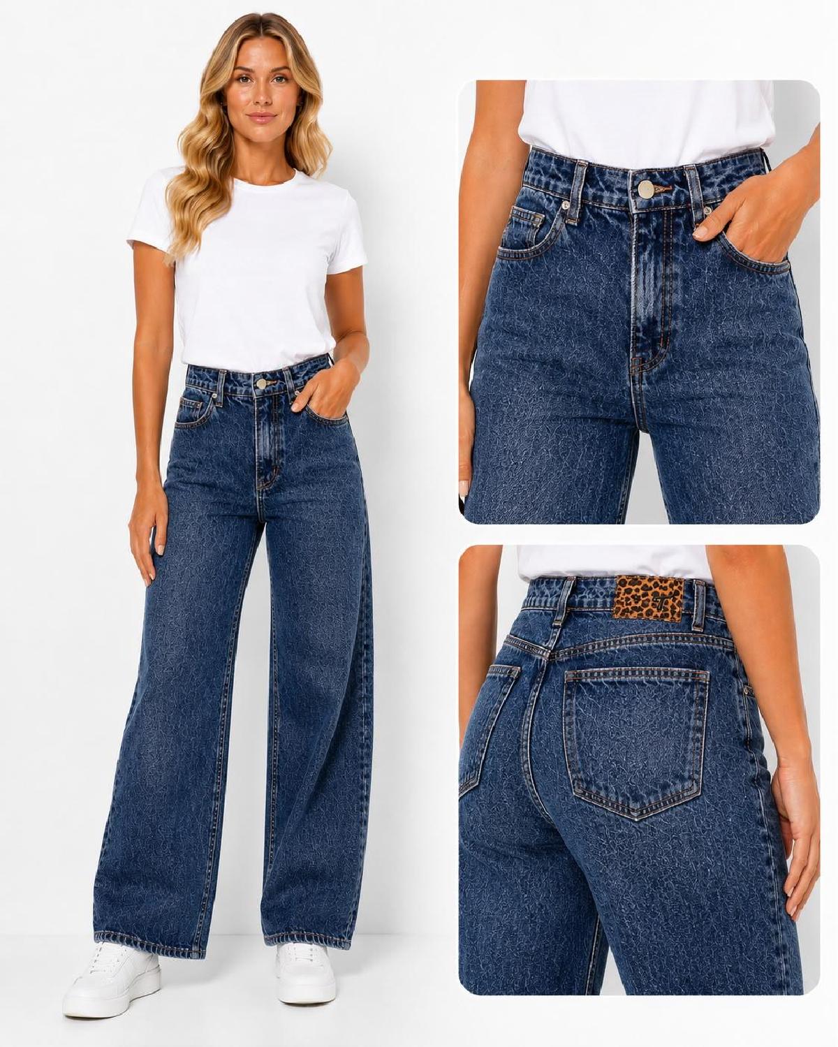 Foto do produto Calça Fem Teezz Wide Leg Jeans