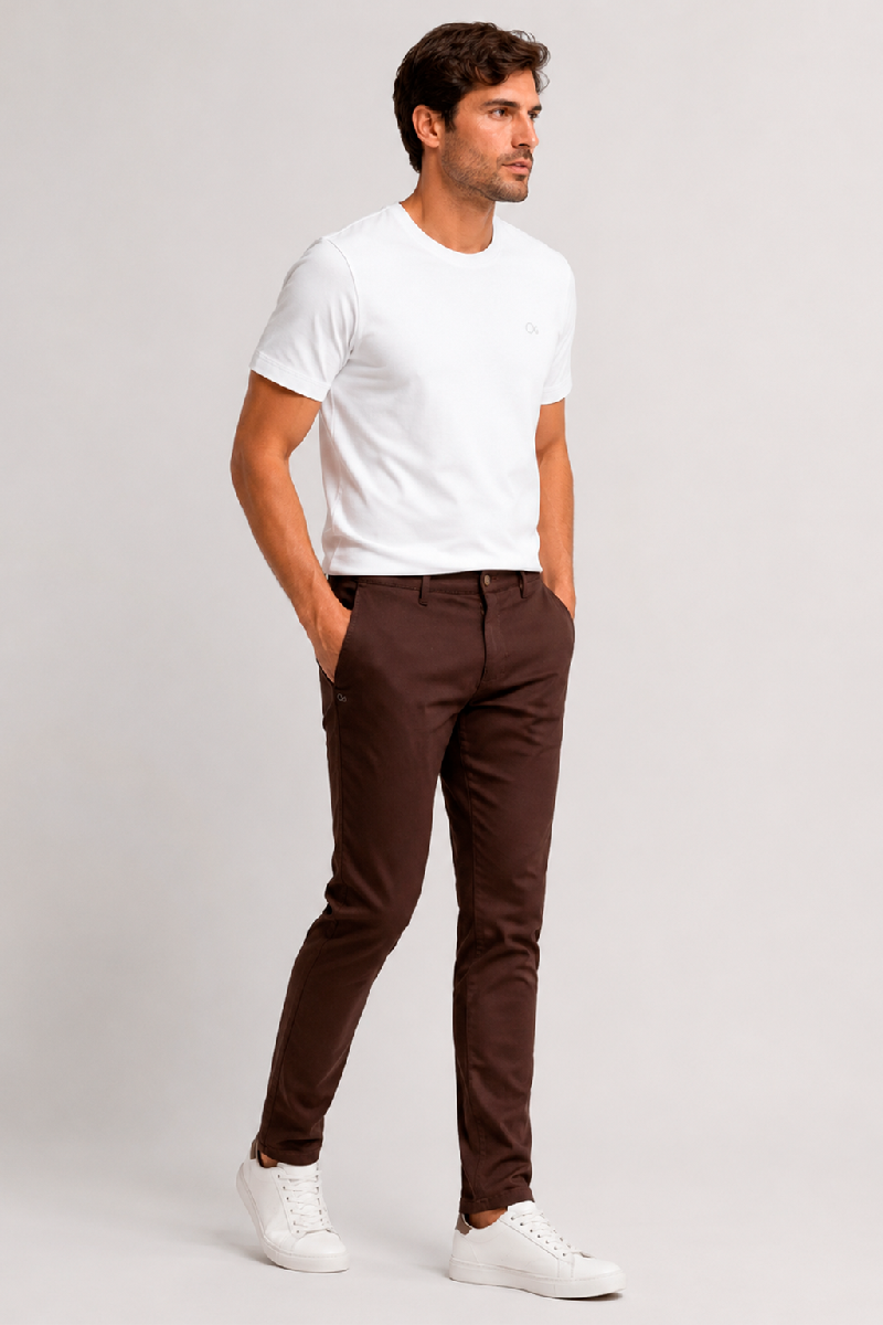 Foto do produto  Calça Masc. Ogochi Bolso Faca Skinny Marrom