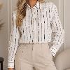 Foto do produto Camisa Fem. Anemone Listras Off White