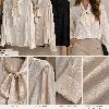 Foto do produto Camisa Fem. Heli Fashion Acetinada Amarração Na Gola  Caqui