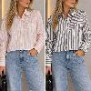 Foto do produto Camisa Fem. Heli Fashion Listras Preto