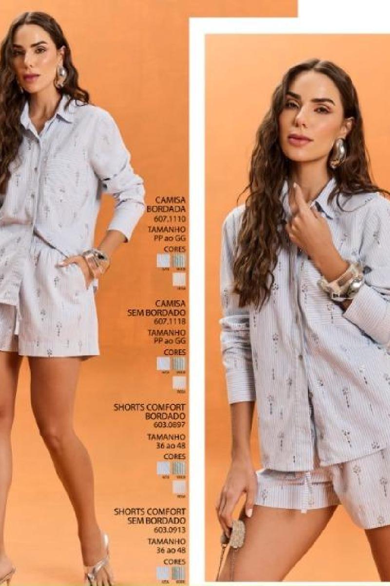 Foto do produto  Camisa Fem. Six One Manga Longa Listras