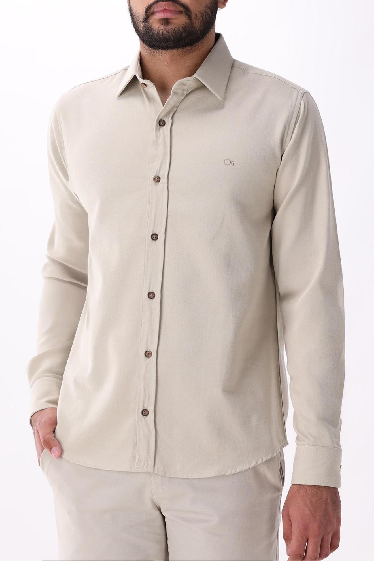 Foto do produto Camisa Masc. Ogochi Slim Areia