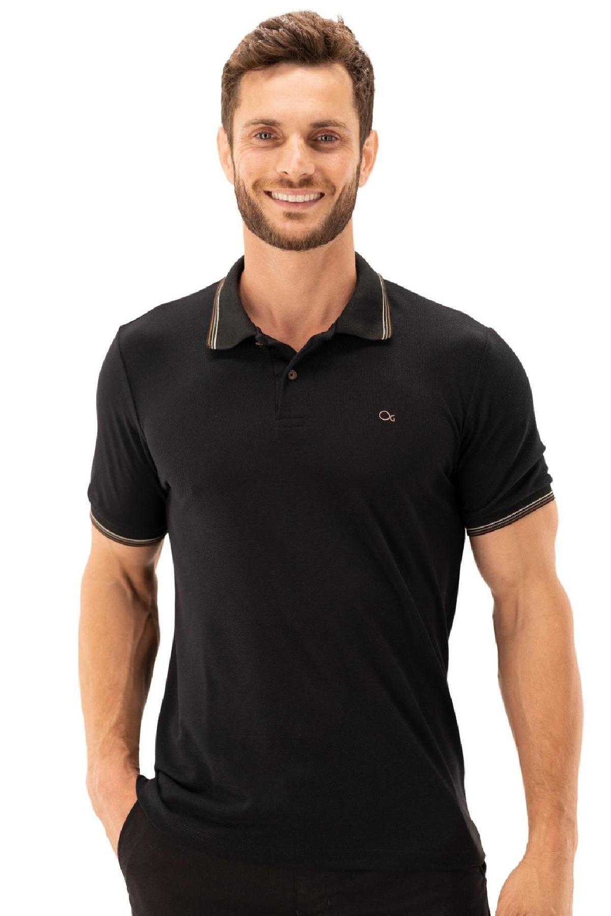Foto do produto Camisa Polo Ogochi Preto Preto