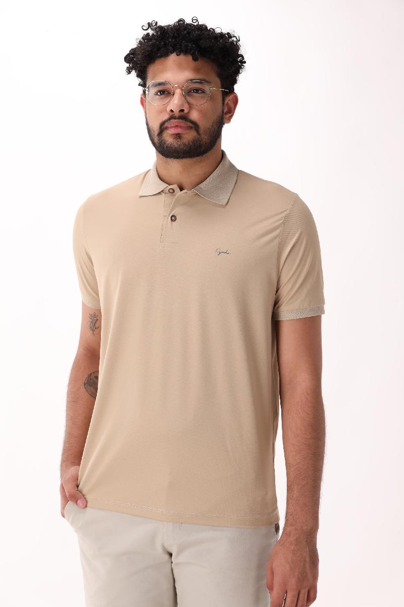 Foto do produto  Camisa Polo Ogochi Slim Bege