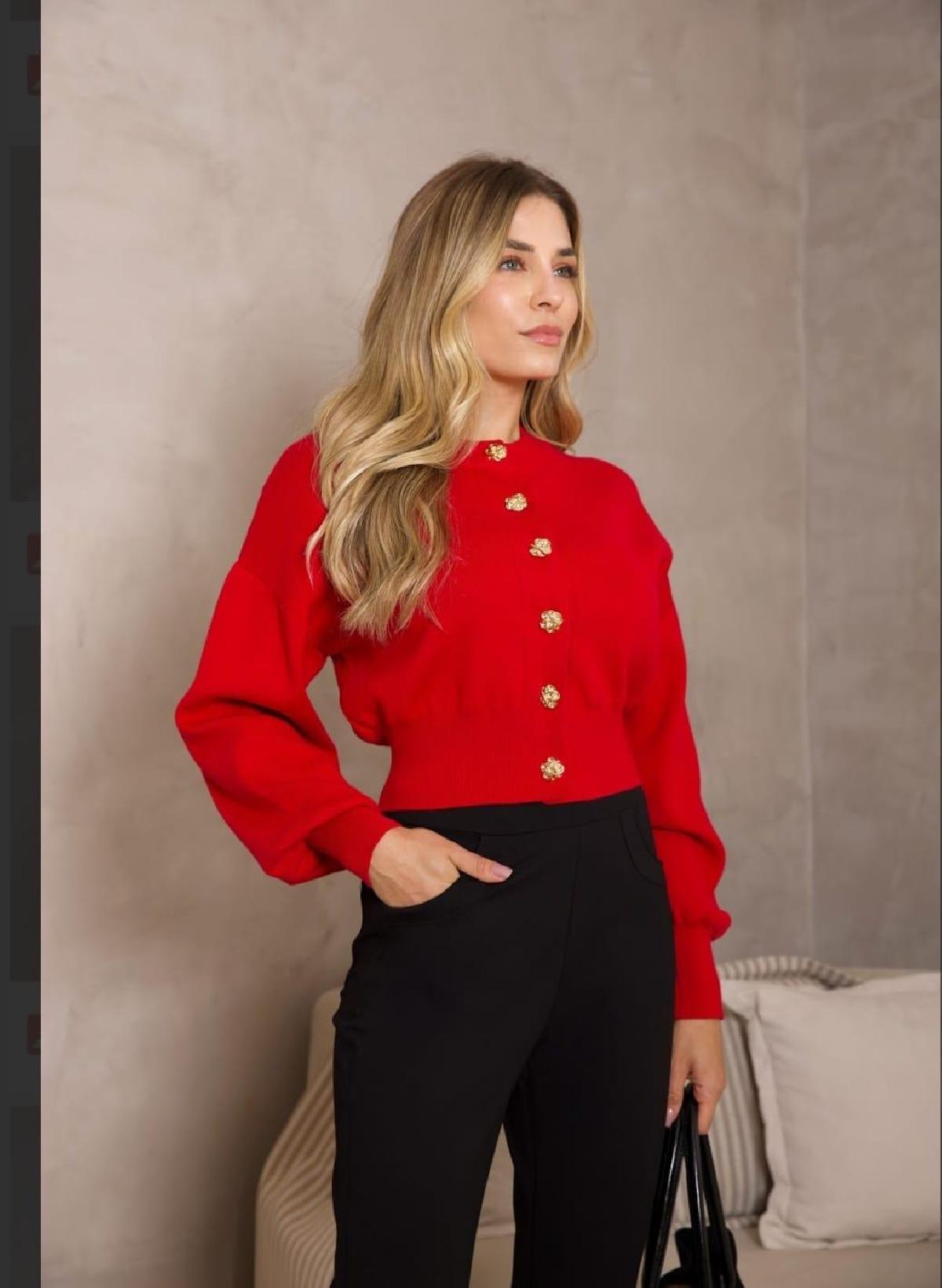 Foto do produto Cardigan Hely Rosa Rosa