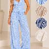 Foto do produto Conjunto Yunee Listras Calça E Cropped Marrom