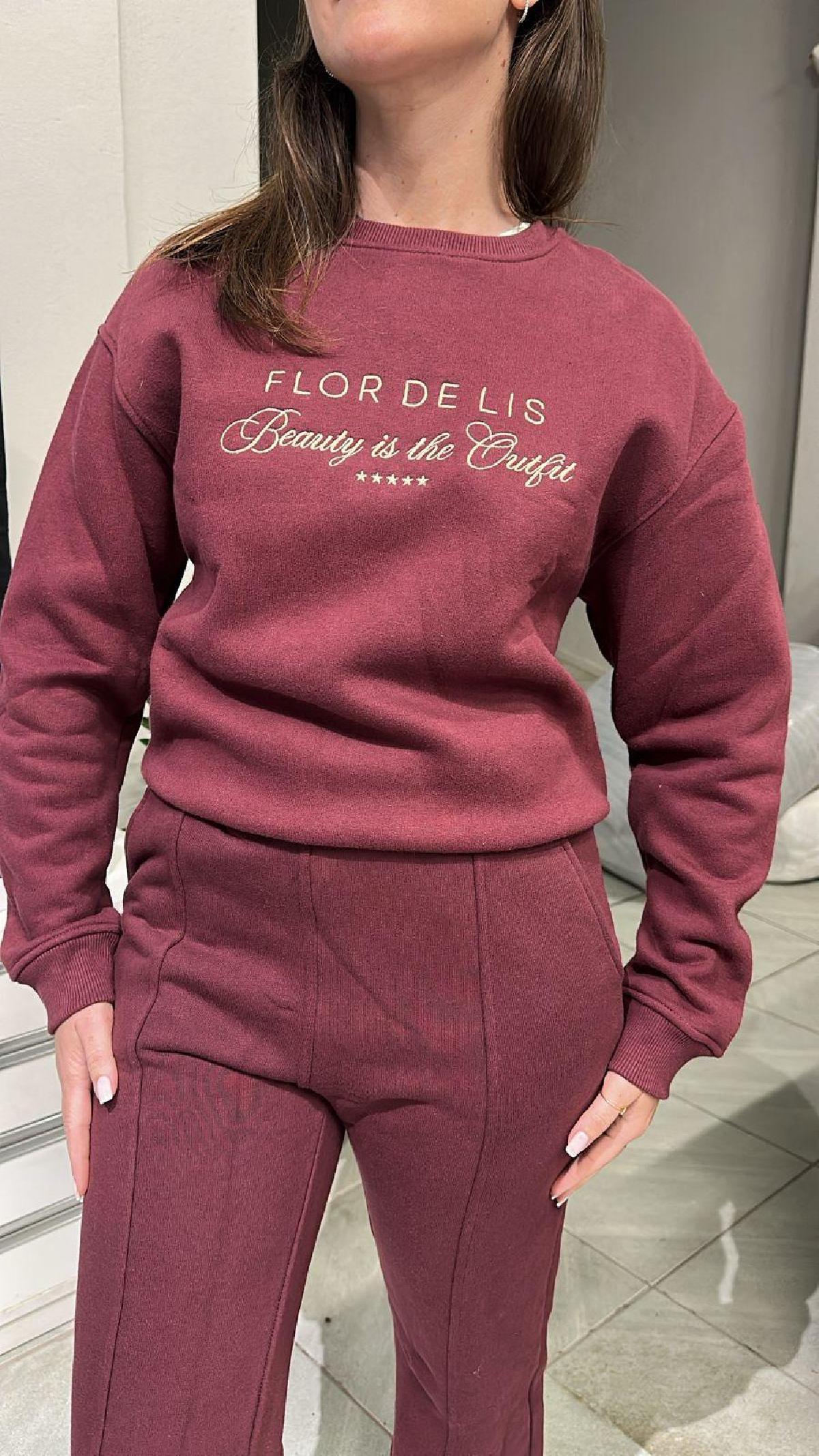 Foto do produto Moletom Fem. Deliz Vinho Intenso Vinho Intenso