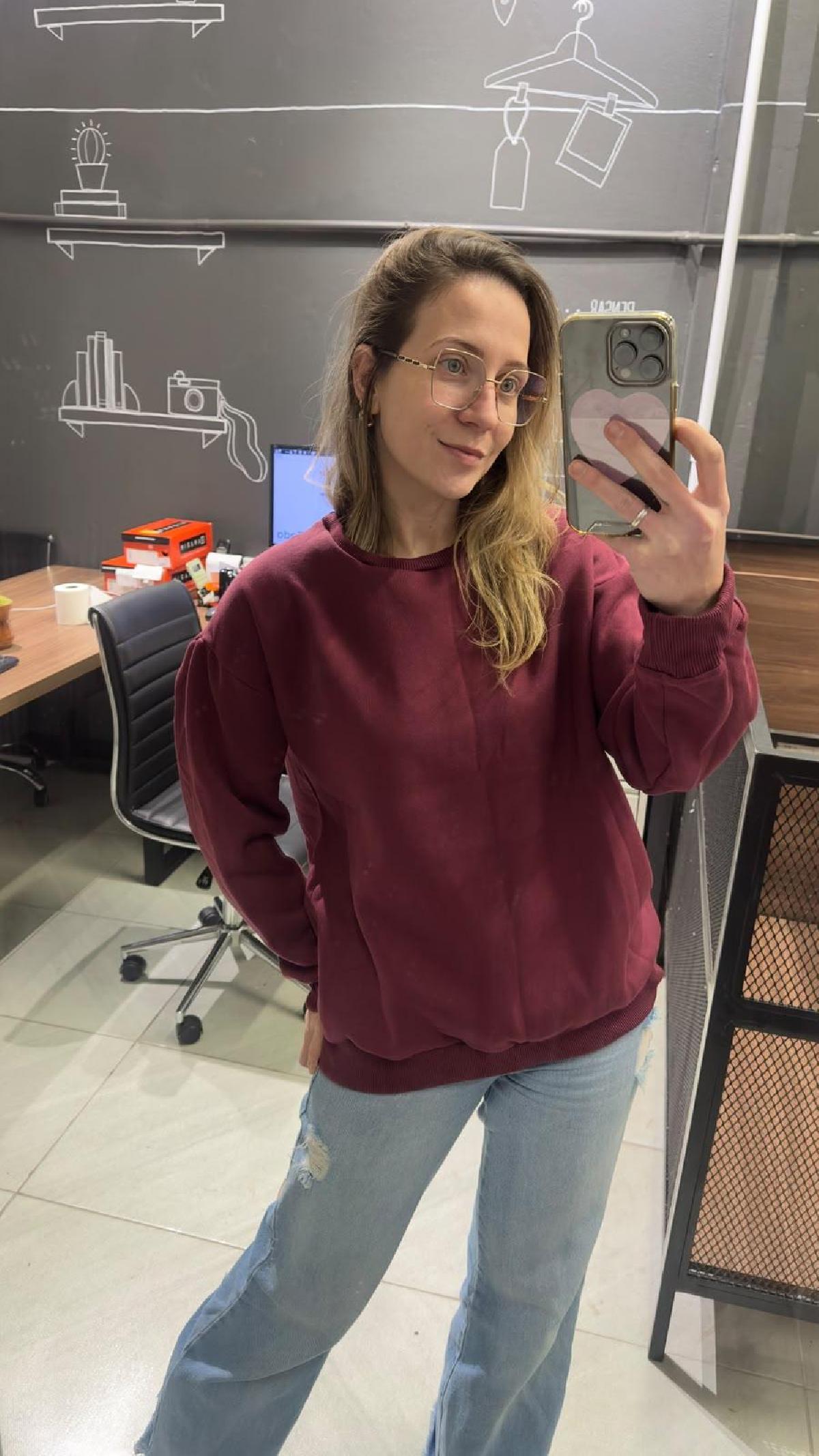 Foto do produto Moletom Fem. Kambess Bordo Felpudo Bordo
