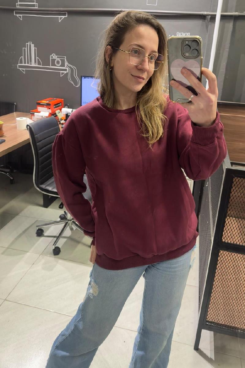 Foto do produto  Moletom Fem. Kambess Bordo Felpudo Bordo