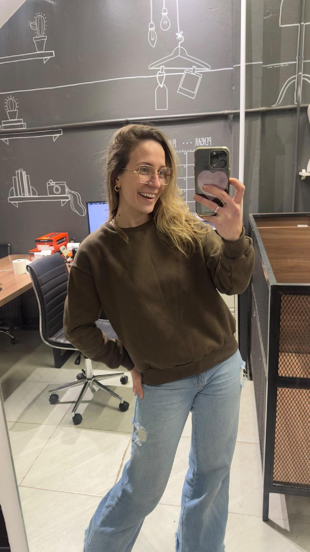 Foto do produto Moletom Fem. Kambess Marrom Felpudo Marrom