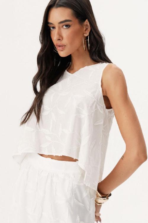 Foto do produto  Regata Fem. Solta Off White