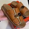 Foto do produto Sandália Casual Ramarim Brilho Flatform Caramelo