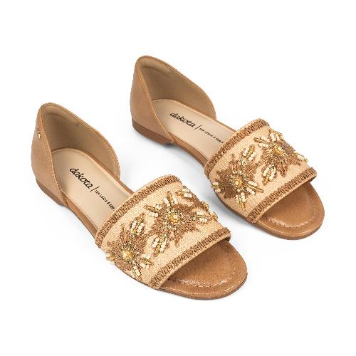 Foto do produto  Sandália Rasteira Dakota Slingback Palha Natural
