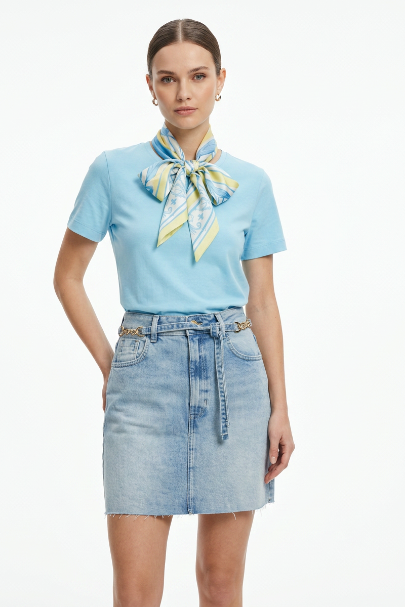 Foto do produto  T-shirt Deliz Justa Azul Artico