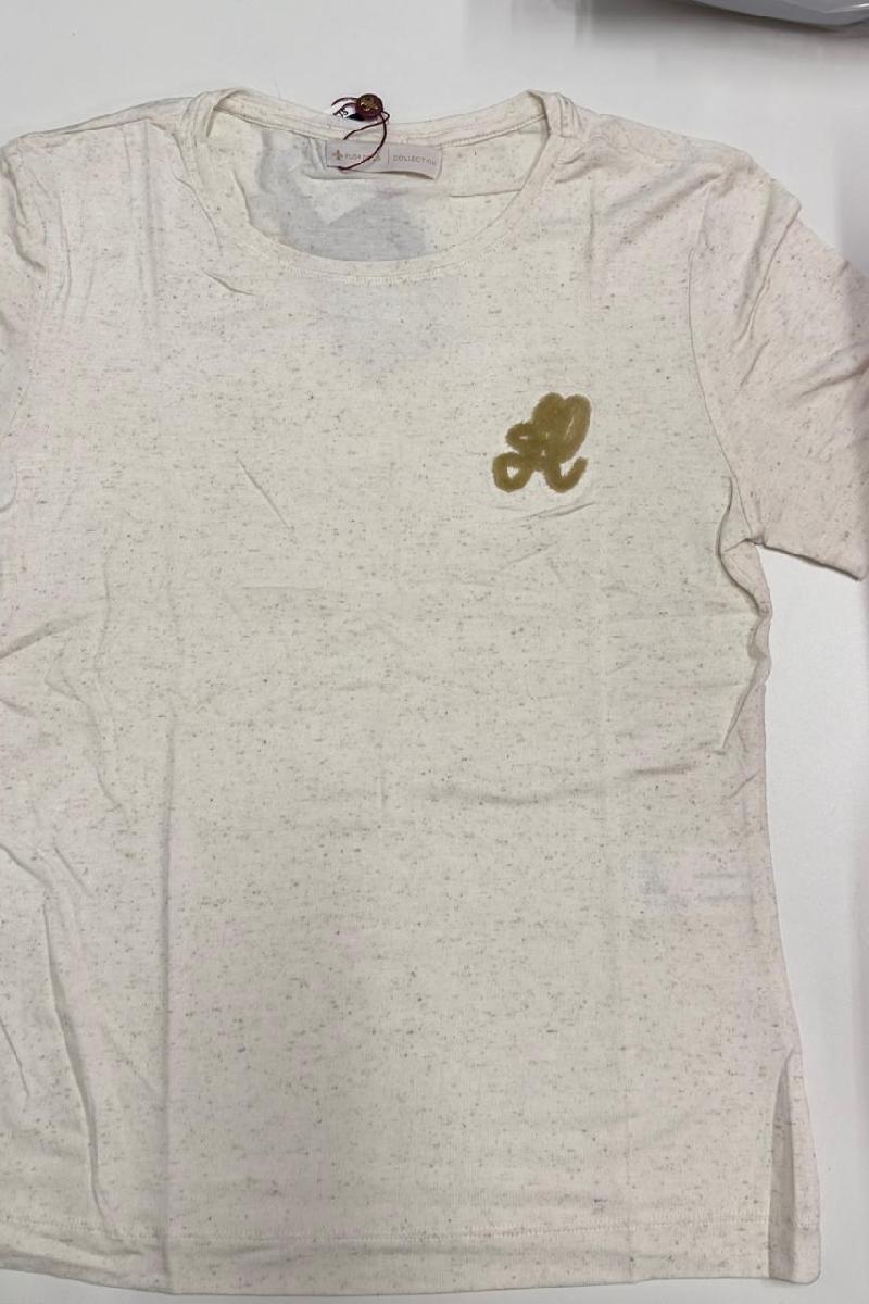Foto do produto  T-shirt Deliz Linho F277102026 Solta Bordado Linho