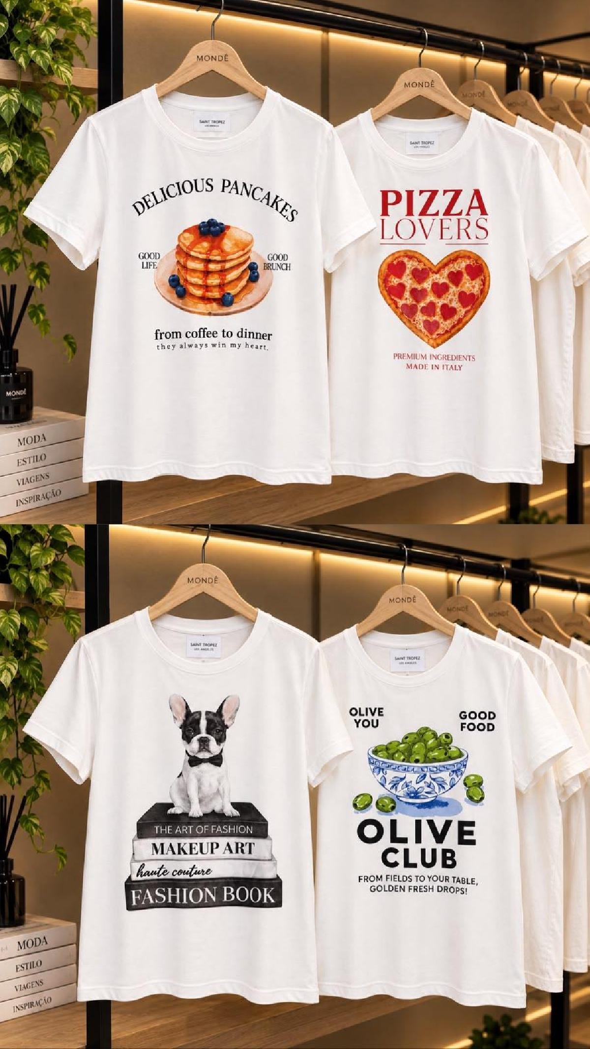 Foto do produto T-shirt Vintage Estampada  Olivas
