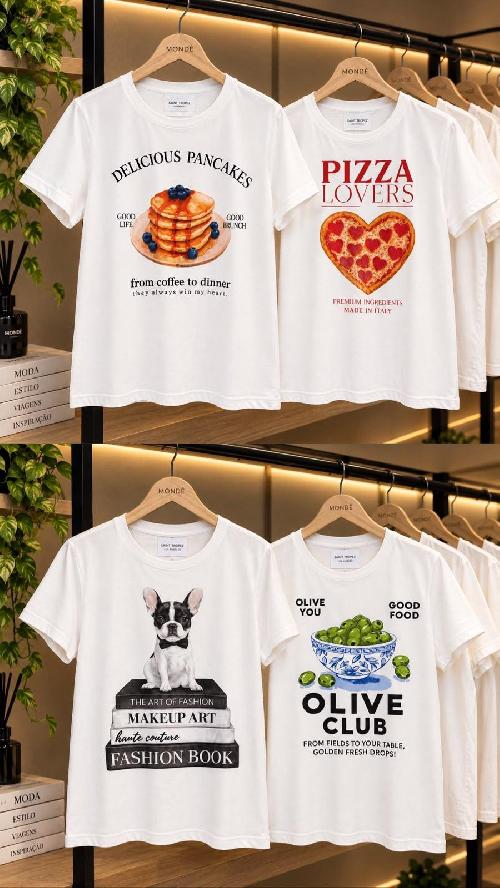 Foto do produto  T-shirt Vintage Estampada  Olivas