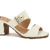Foto do produto Tamanco Ramarim Salto Bloco Tira Larga Off White