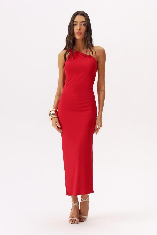 Foto do produto  Vestido Deliz Midi Justo Vermelho
