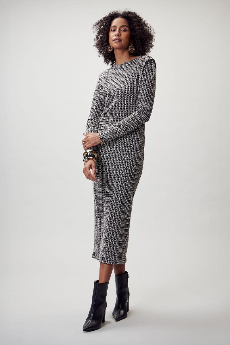 Foto do produto  Vestido Deliz Preto E Bege Preto E Bege