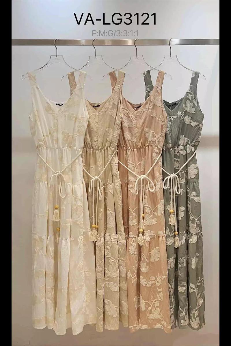 Foto do produto  Vestido Longo Susan Zheng Cinto Estampado  Off White