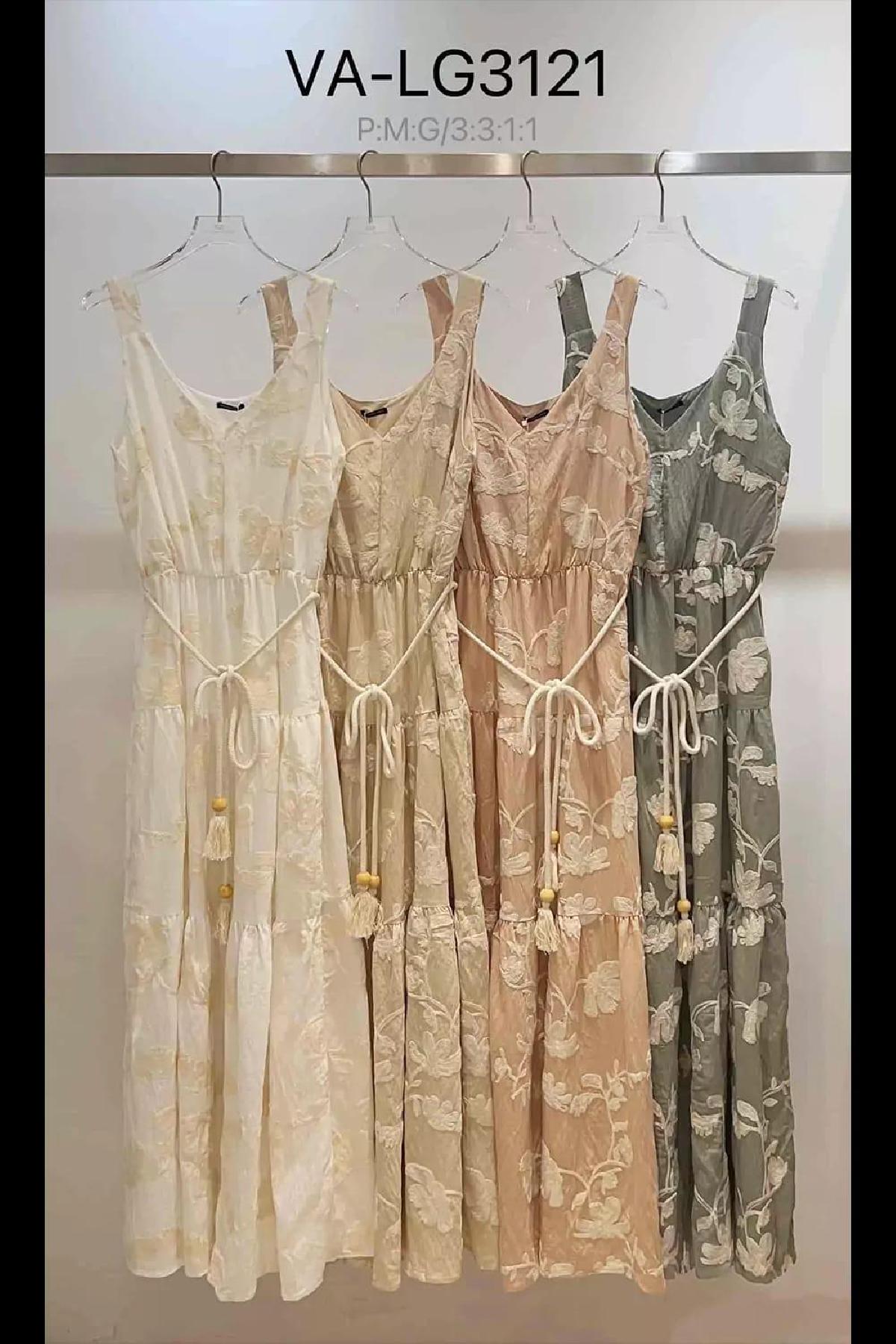 Foto do produto Vestido Longo Susan Zheng Cinto Estampado  Verde