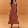 Foto do produto Vestido Six One Longo Frente Unica Marrom