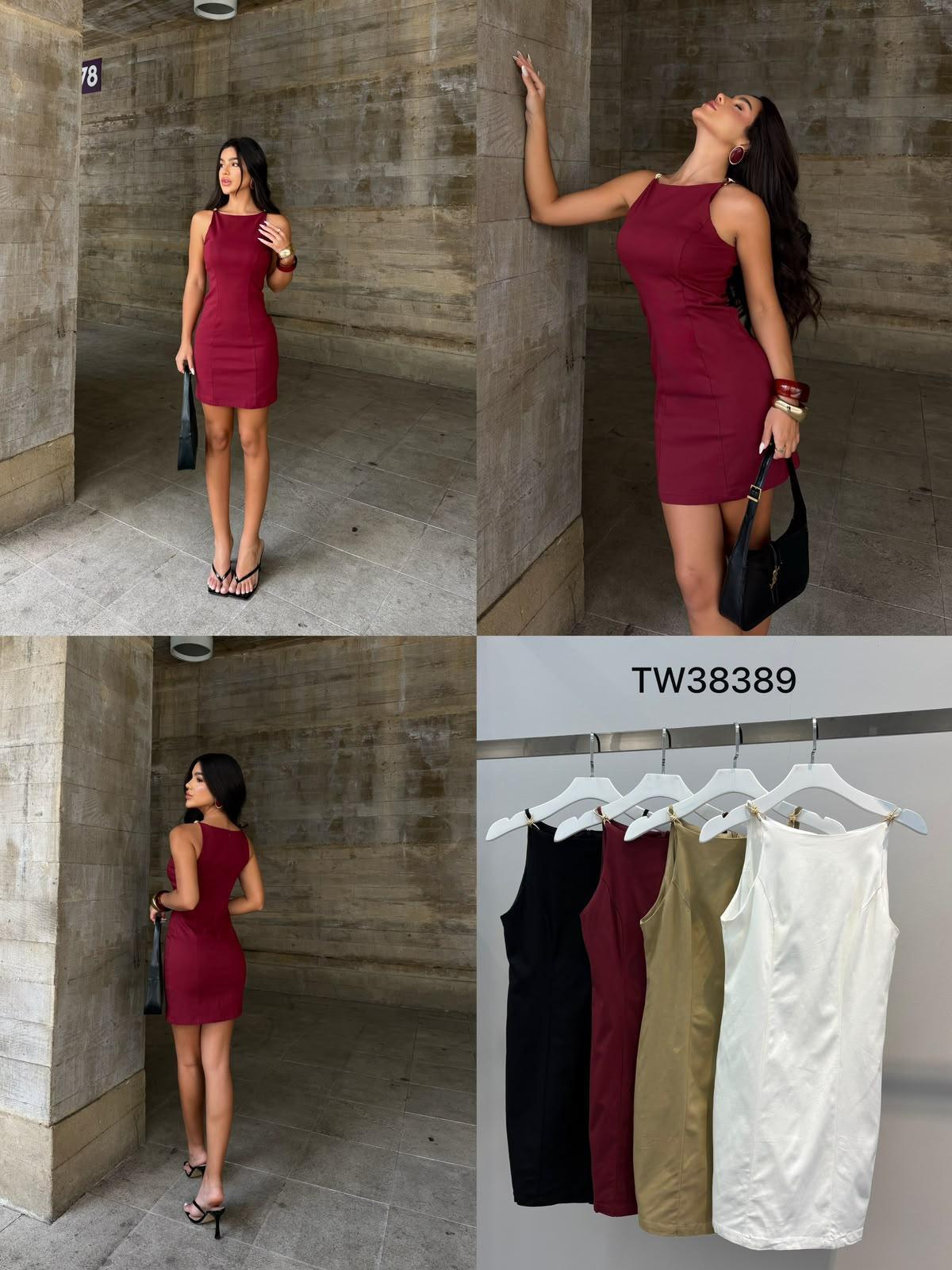 Foto do produto Vestido The Clothes Curto Justo Marsala