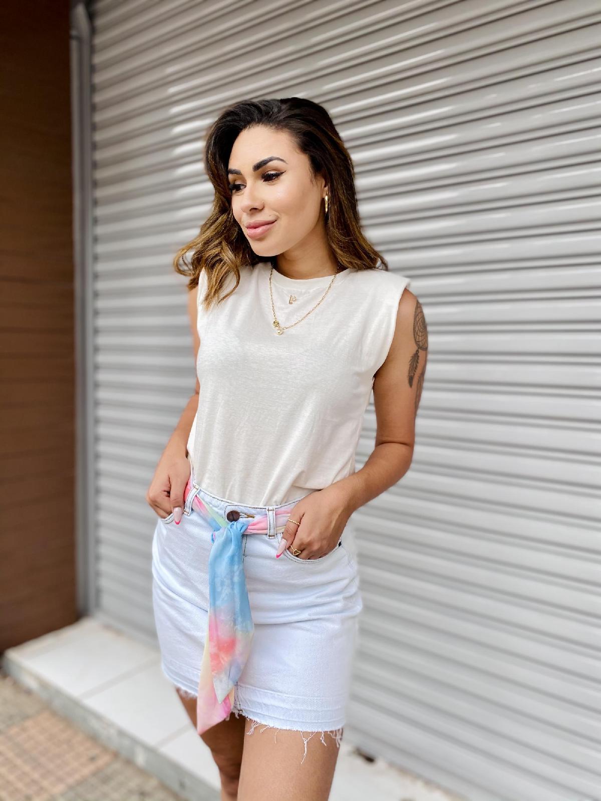 Foto do produto Regata Fem. Yeskla Off White