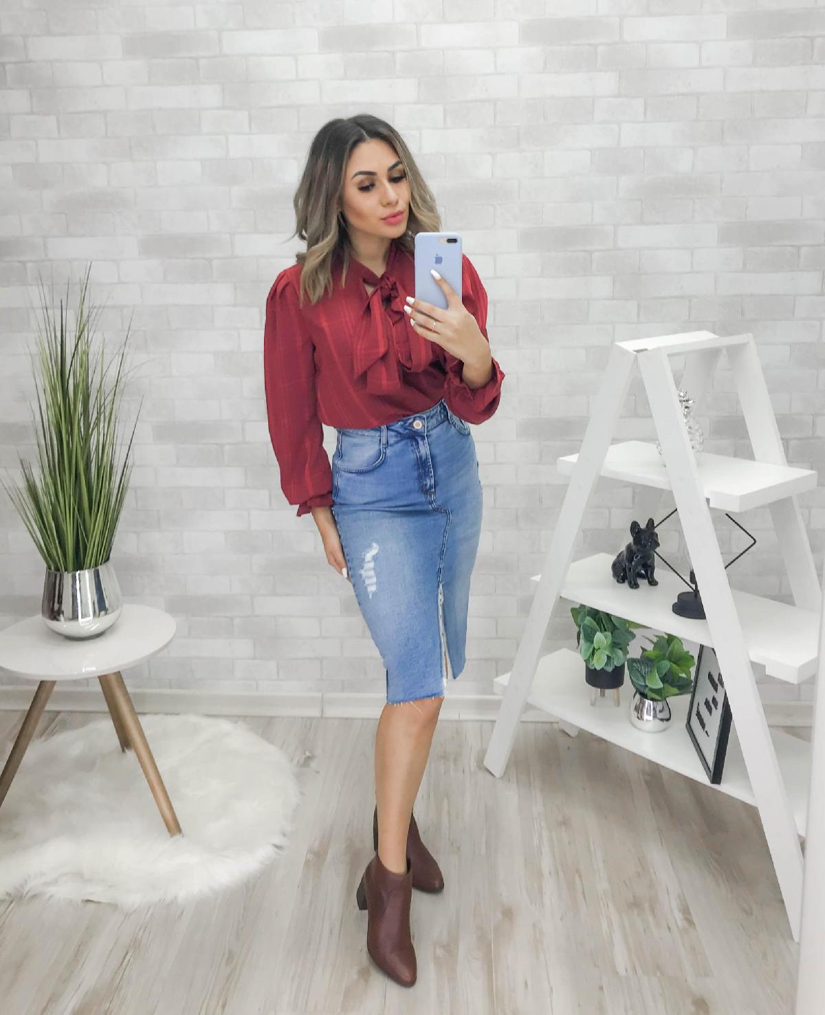 Foto do produto Saia Deliz Jeans Jeans