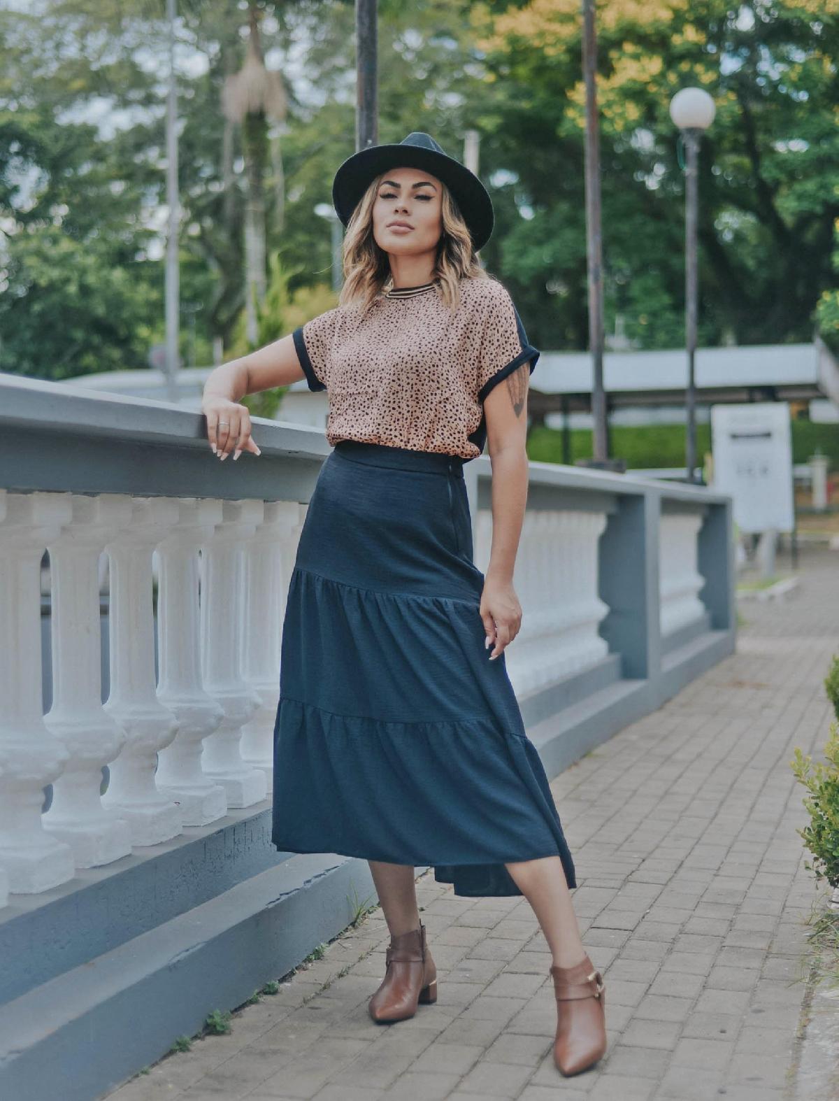 Foto do produto Saia Deliz Preto Preto