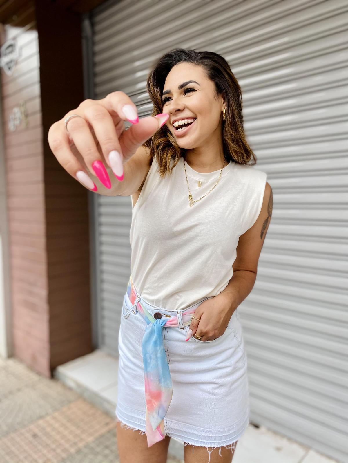 Foto do produto Saia Pigmento Jeans Claro Jeans Claro