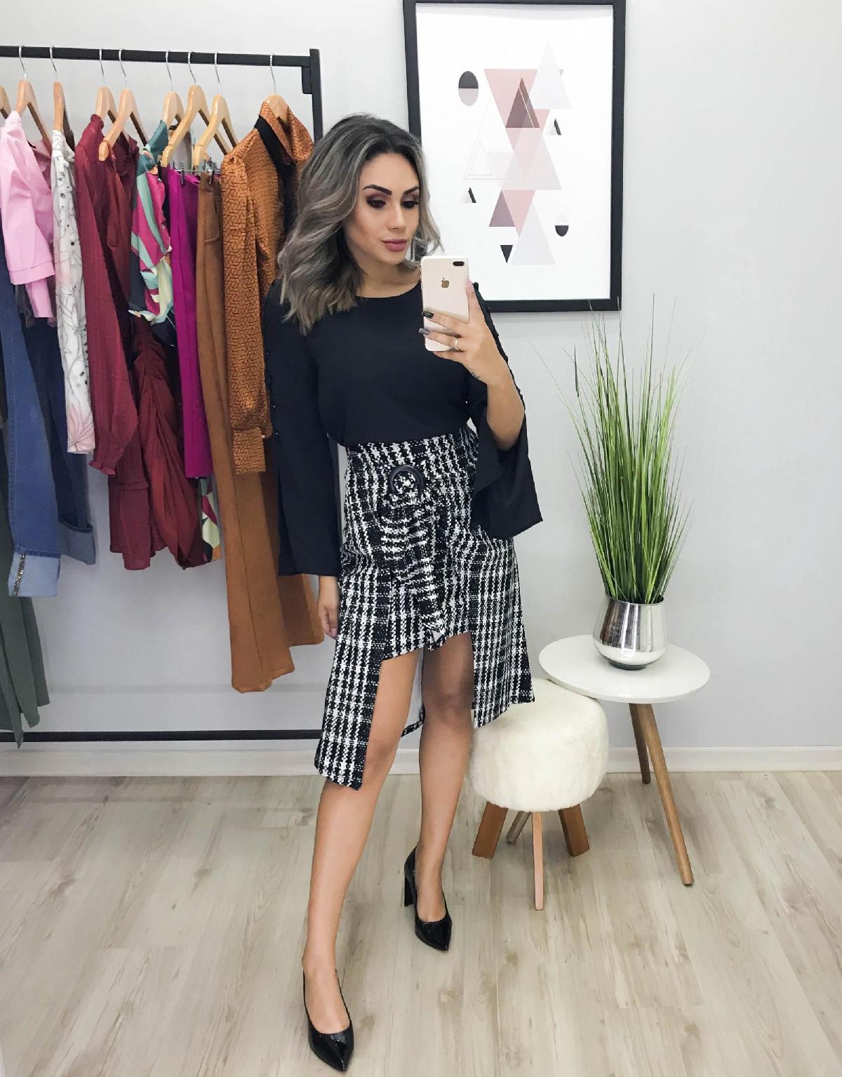 Foto do produto Saia Six One 6055039 Xadrez