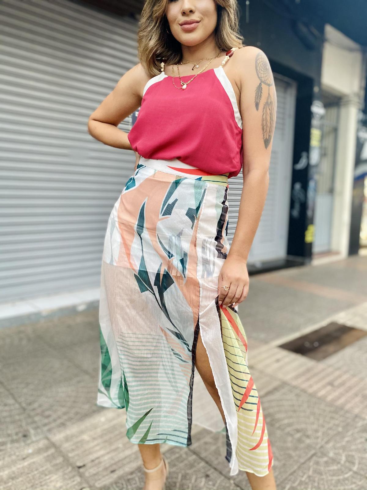 Foto do produto Saia Six One Estampada Estampada