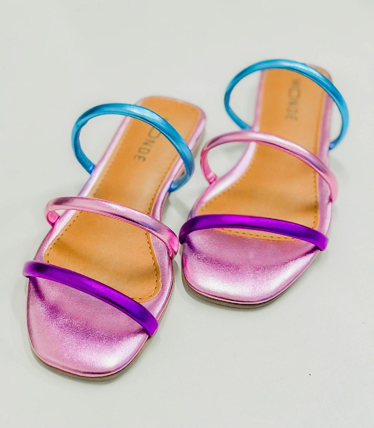 Foto do produto Sandália Rasteira Mondê Roxo