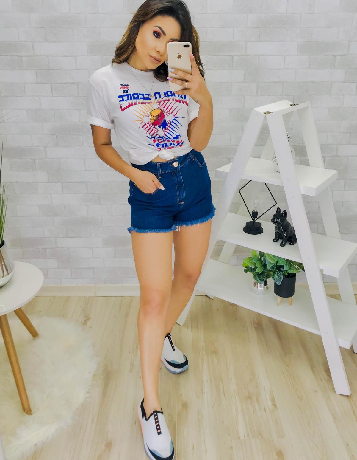 Foto do produto Shorts Deliz Jeans Escuro