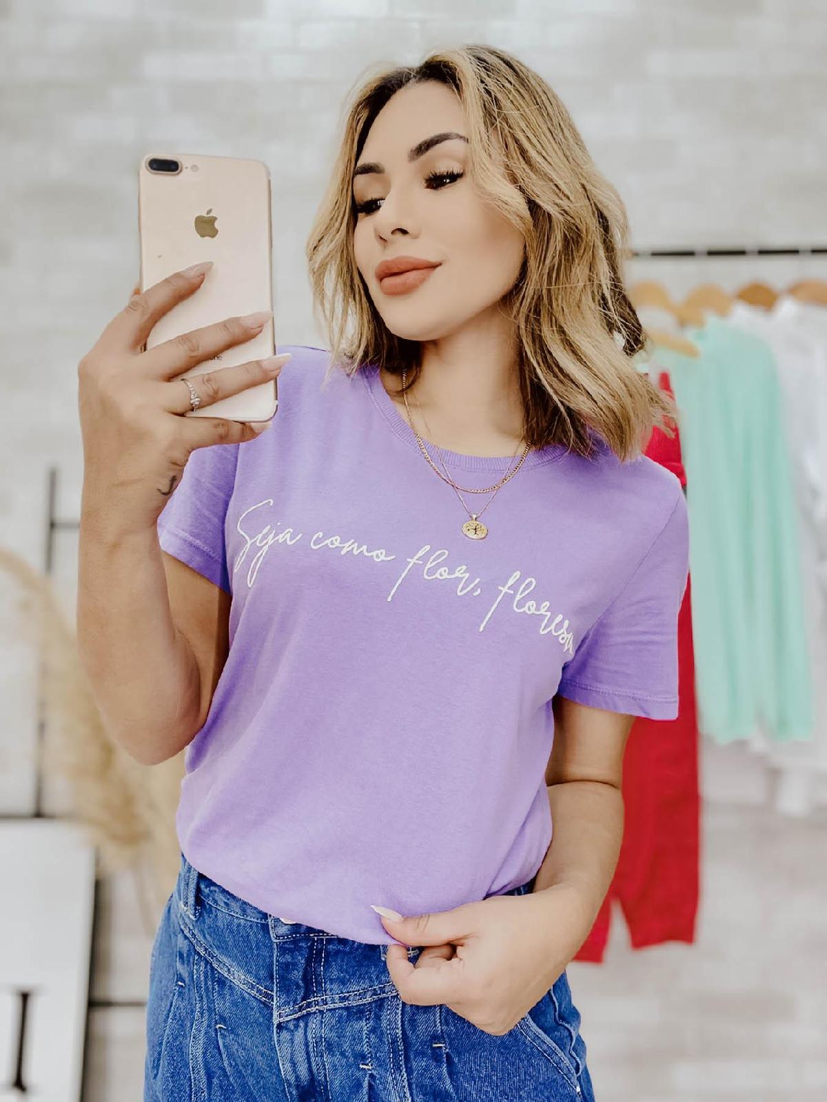 Foto do produto T-shirt Deliz Lilas