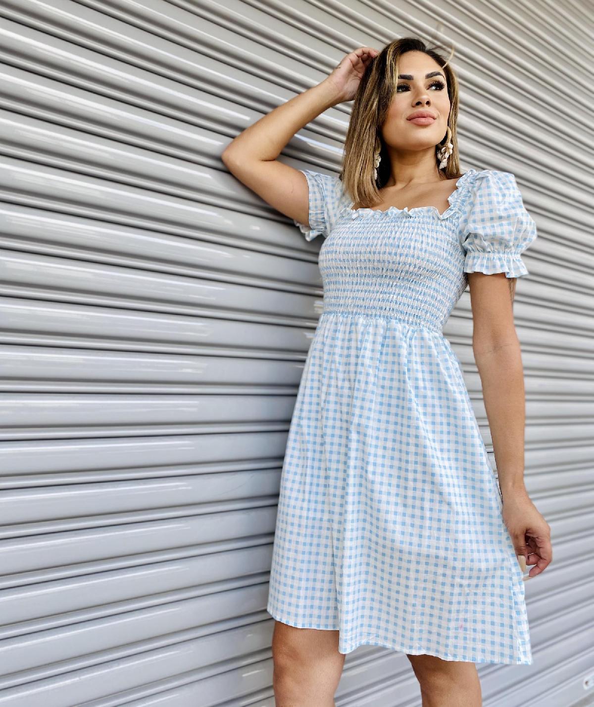 Foto do produto Vestido Anne Blanc Azul