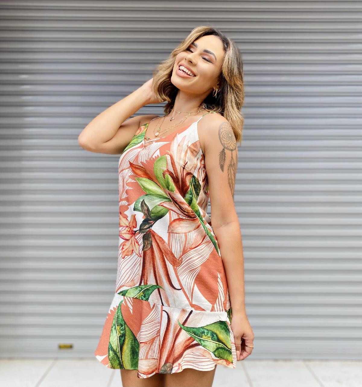 Foto do produto Vestido Deliz F90415 Estampada