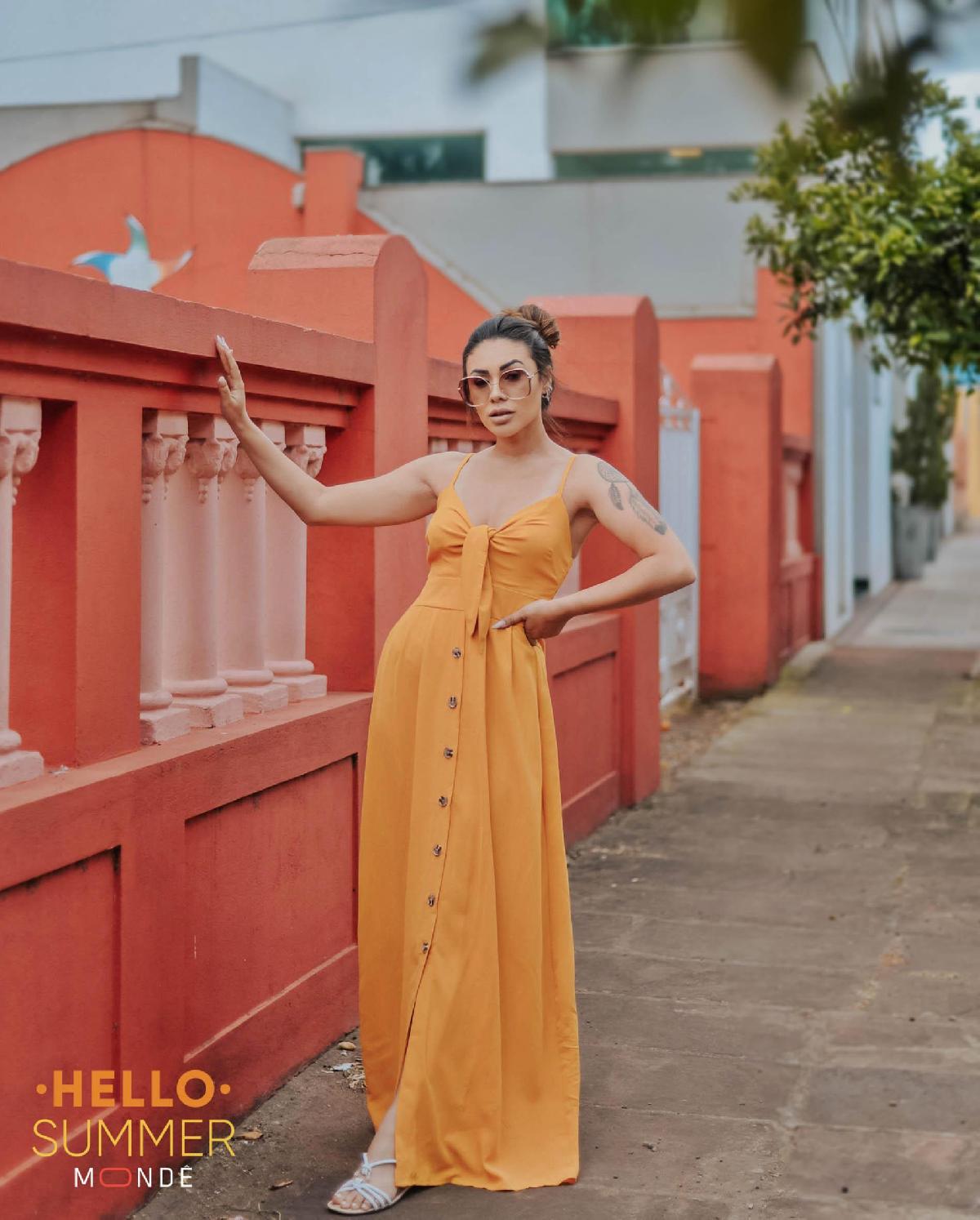 Foto do produto Vestido Eagle Rock Amarelo