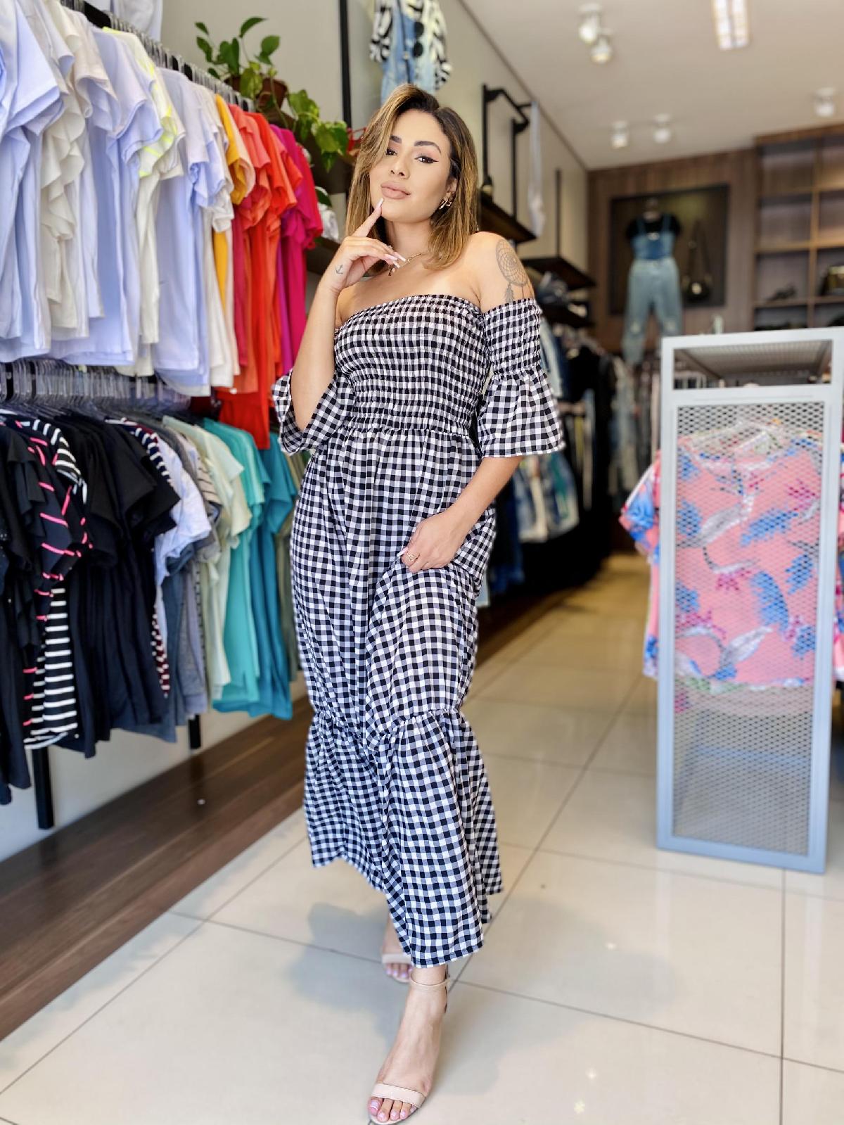 Foto do produto Vestido Longo Lemise 27515 Preto