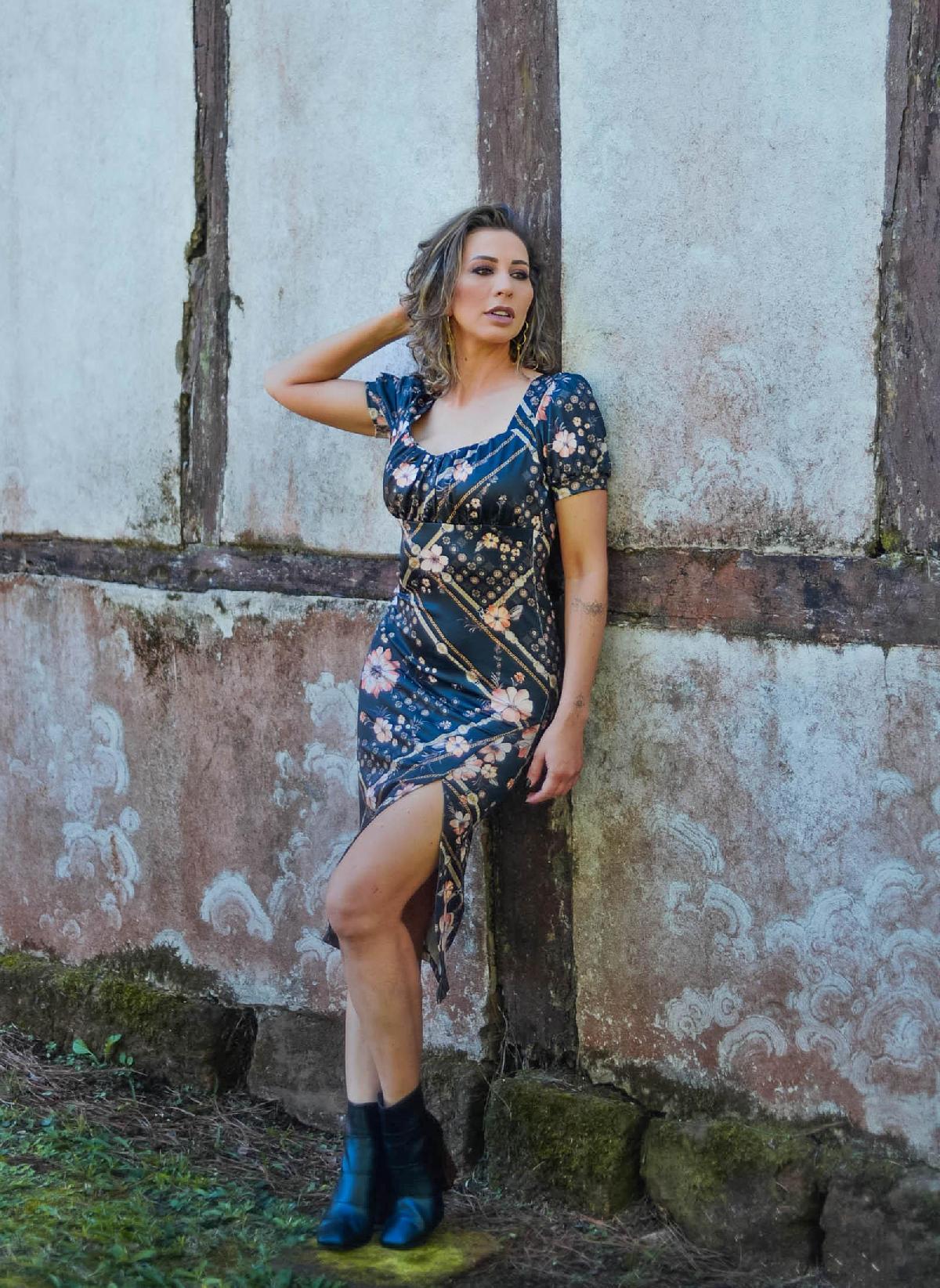 Foto do produto Vestido Yeskla Estampado